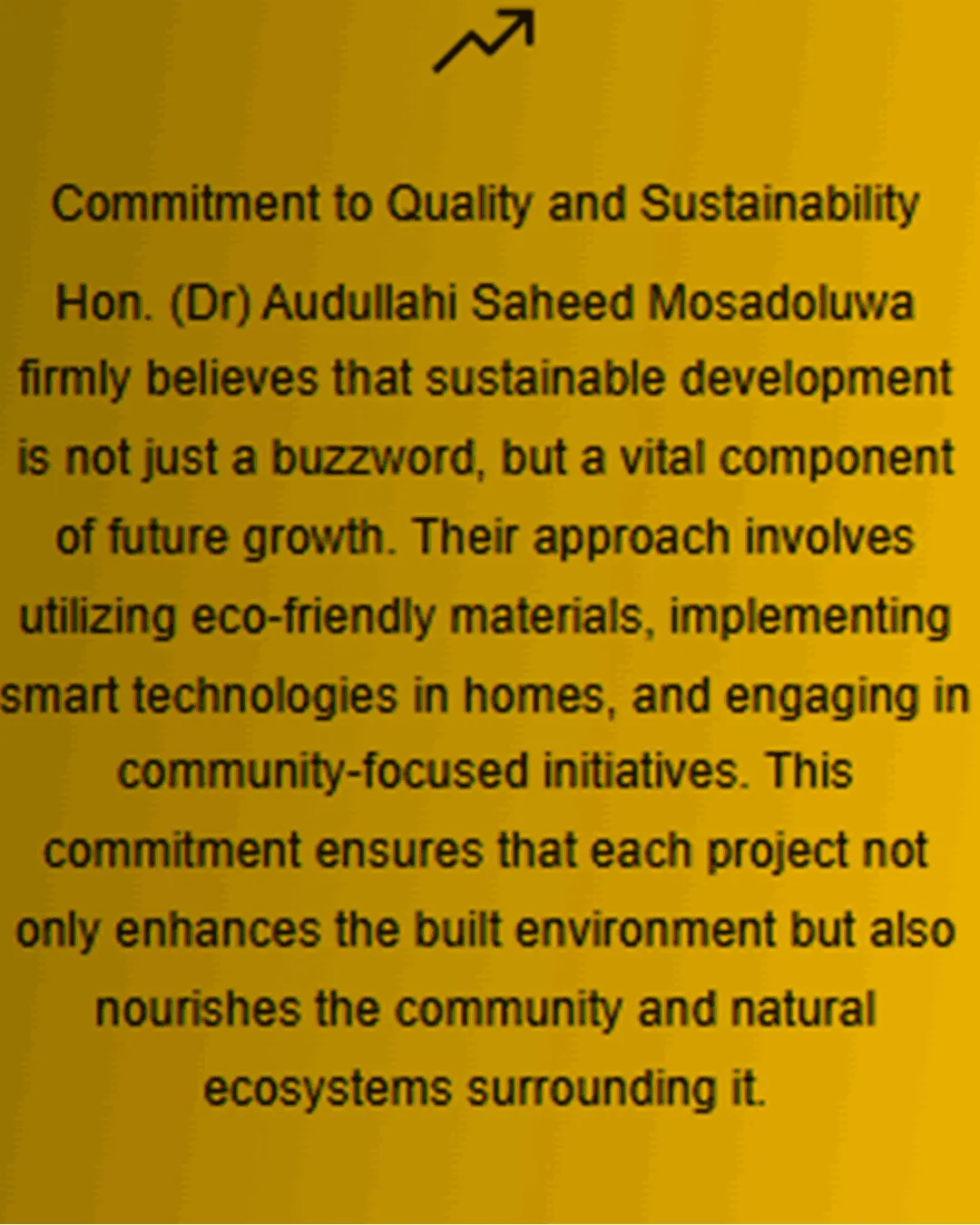 Harmony Garden and estate development by Hon. (Dr) Audullahi Saheed Mosadoluwa