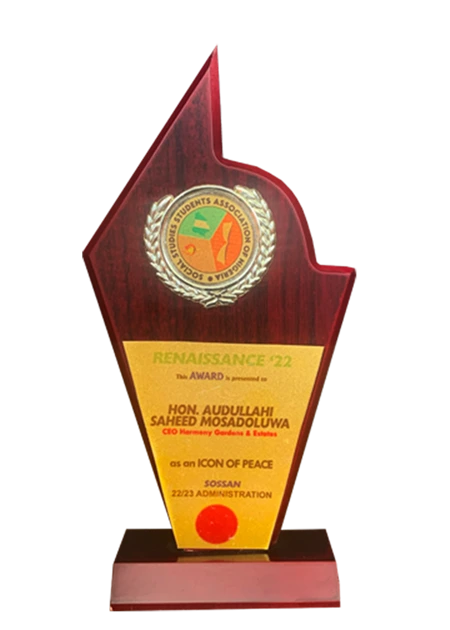 Hon. (Dr) Audullahi Saheed Mosadoluwa MD/CEO of Harmony Garden & Estate Development Limited